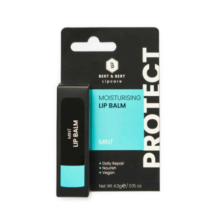 Bert & Bert hydratační balzám na rty, Moisturising Lip Balm - Mint, 4,3g