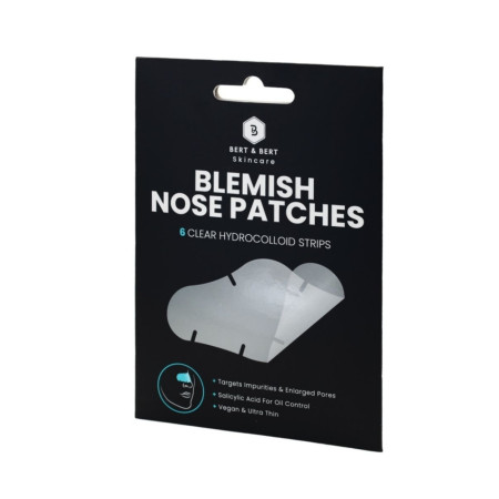 Bert & Bert hydrokoloidní náplasti na akné na nos, Hydrocolloid Blemish Patches - Nose, 6ks