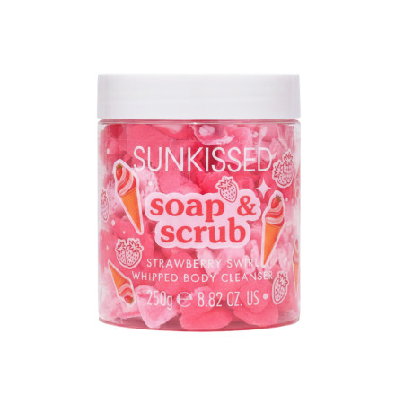 Sunkissed mýdlový peeling Soap & Scrub, Strawberry Swirl, 250g