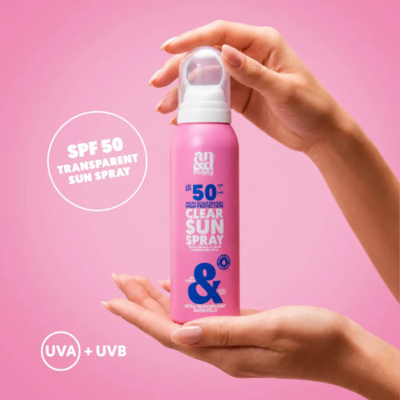 AN&D neviditelný ochranný sprej SPF50 na pleť a tělo, Clear Sun Spray, 100ml