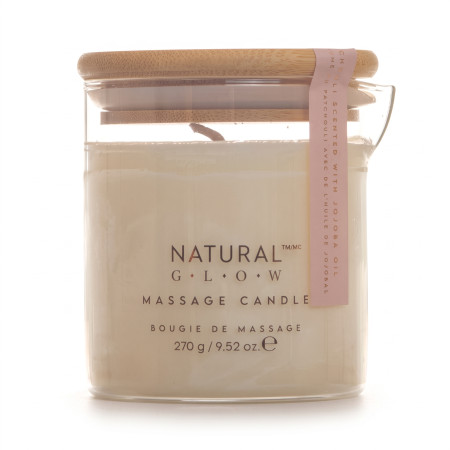 Natural Glow masážní svíčka s jojobovým olejem, Patchouli, 270g